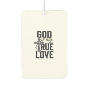 Désodorisant Pour Voiture Croix Chrétienne Dieu Est Mon Véritable Amour Vect
