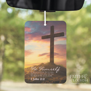 Désodorisant Pour Voiture Croix de la Bible de l'Écriture de Dusk