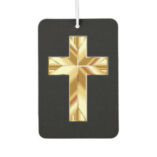 Désodorisant Pour Voiture Croix d'or chrétienne