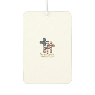 Désodorisant Pour Voiture Croix Patriotique Dieu Bénisse l'Amérique Concepti