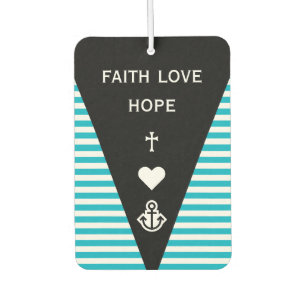 Désodorisant Pour Voiture CROSS HEART ANCRE - foi amour espoir
