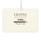Désodorisant Pour Voiture Crypto Millionaire Loading funny trading nft (Dos)