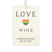 Désodorisant Pour Voiture Custom Names / Text Rainbow LOVE (Dos)