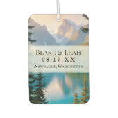 Désodorisant Pour Voiture Custom Photo and Date Air Freshener Wedding (Devant)