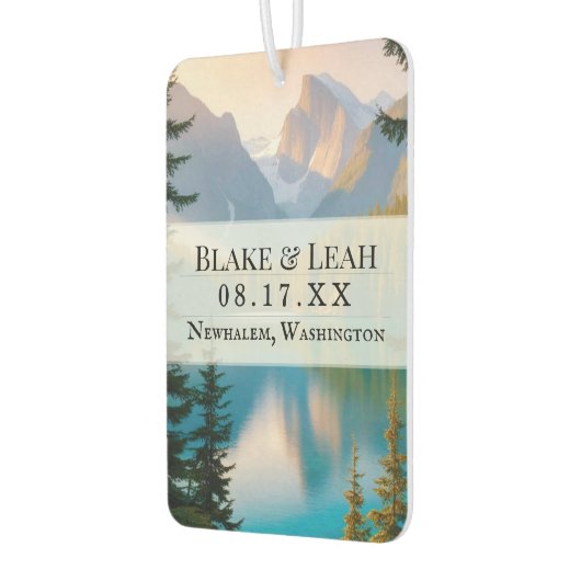 Désodorisant Pour Voiture Custom Photo and Date Air Freshener Wedding (Gauche)