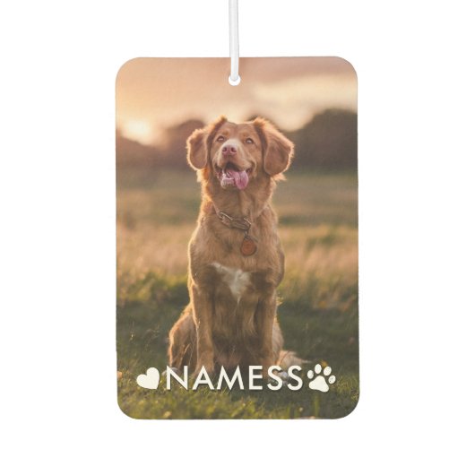 Désodorisant Pour Voiture Custom Photo With Your Pet Dog Name Picture On (Devant)
