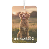 Désodorisant Pour Voiture Custom Photo With Your Pet Dog Name Picture On (Dos)