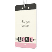 Désodorisant Pour Voiture Custom text lovebirds romantic Valentine pink (Gauche)