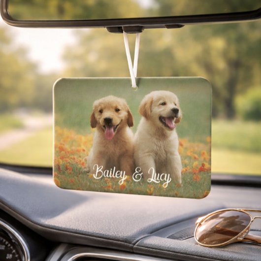 Désodorisant Pour Voiture Customizable Pet Photo With Customizable Name Text