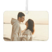 Désodorisant Pour Voiture Customizable Photo 'I Love You' Valentine's Day (Dos)
