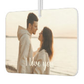 Désodorisant Pour Voiture Customizable Photo 'I Love You' Valentine's Day (Gauche)