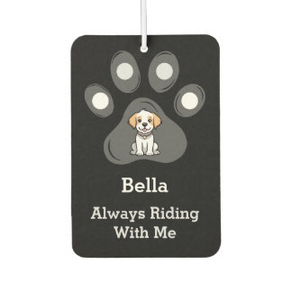 Désodorisant Pour Voiture Customized Funny Pet Paw Dog Name Two Sided Photo