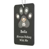 Désodorisant Pour Voiture Customized Funny Pet Paw Dog Name Two Sided Photo (Gauche)