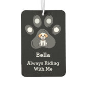 Désodorisant Pour Voiture Customized Funny Pet Paw Dog Name Two Sided Photo (Dos)