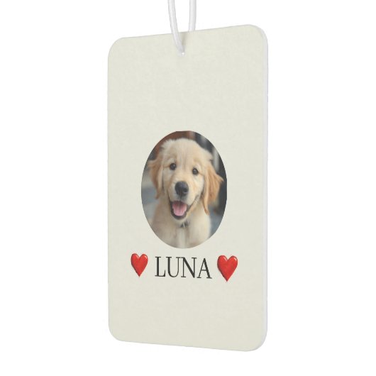 Désodorisant Pour Voiture Customized My Dog with Photo & Name Air Freshener (Gauche)