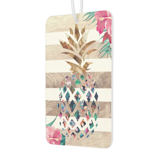 Désodorisant Pour Voiture Cute ananas or rayé (Gauche)