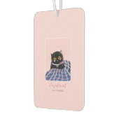 Désodorisant Pour Voiture Cute Chat Rose Moderne Pastel (Gauche)