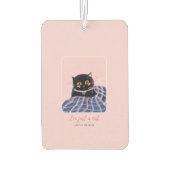 Désodorisant Pour Voiture Cute Chat Rose Moderne Pastel (Dos)