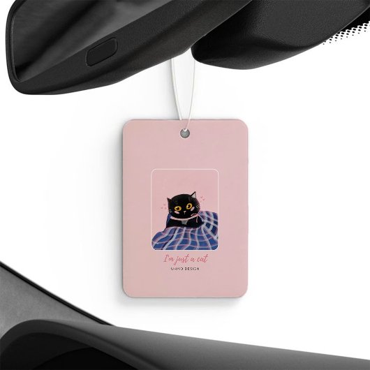 Désodorisant Pour Voiture Cute Chat Rose Moderne Pastel