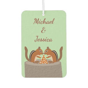 Désodorisant Pour Voiture Cute Chipmunks Mariage de automne personnalisé
