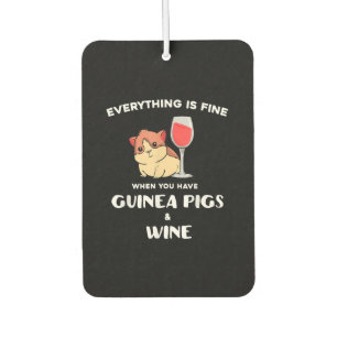 Désodorisant Pour Voiture Cute Guinée Cochon Amateur de vin cadeau