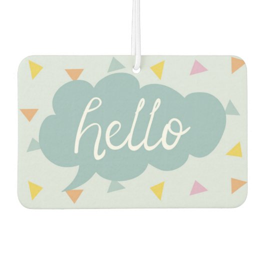 Désodorisant Pour Voiture Cute Pastel Hello (Devant)