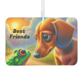 DÉSODORISANT POUR VOITURE DACHSHUND AND FROG (Dos)