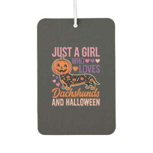Désodorisant Pour Voiture Dachshund drôle d'Halloween Citrouille Amateur de