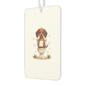 Désodorisant Pour Voiture Dachshund Mignon de Style Rétro sur Toilettes Dess (Gauche)