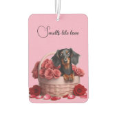 Désodorisant Pour Voiture Dachshund Roses (Dos)