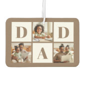 Désodorisant Pour Voiture Dad 3 Photo Collage Brown (Dos)
