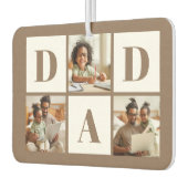 Désodorisant Pour Voiture Dad 3 Photo Collage Brown (Gauche)