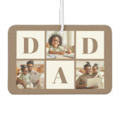 Désodorisant Pour Voiture Dad 3 Photo Collage Brown (Devant)