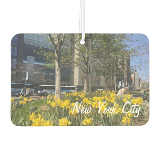 Désodorisant Pour Voiture Daffodiles de printemps Columbus Circle New York C (Devant)