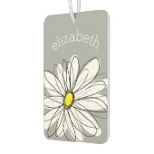 Désodorisant Pour Voiture Daisy tendance avec gris et jaune (Gauche)