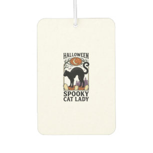 Désodorisant Pour Voiture Dame de chat d'Halloween Vintage T-shirt de chat n