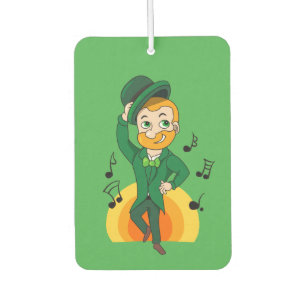 Désodorisant Pour Voiture Dancing leprechaun, dessin animé de la Saint Patri