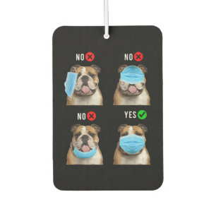 Désodorisant Pour Voiture Débardeur du masque de visage de Bulldog en anglai