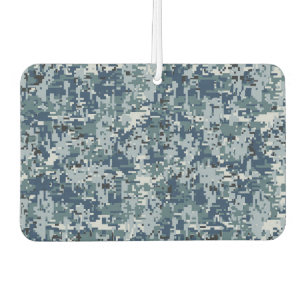 Désodorisant Pour Voiture Décor Camouflage Pixels numériques bleu marine