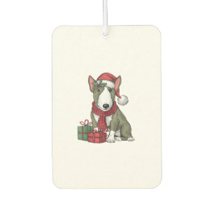 Désodorisant Pour Voiture Décoration de fête de Noël Père Noël Bull Terrier