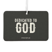 DÉSODORISANT POUR VOITURE DÉDIÉ À DIEU COOL PERSONNALISABLE TEXTE BLANC (Dos)