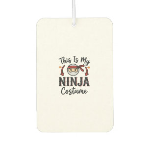 Désodorisant Pour Voiture Déguisement de ninja drôle Design vectoriel Hallow