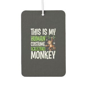 Désodorisant Pour Voiture Déguisement de singe drôle vecteur Halloween