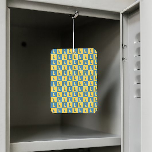 Désodorisant Pour Voiture Delaware US State Blue Gold Pattern