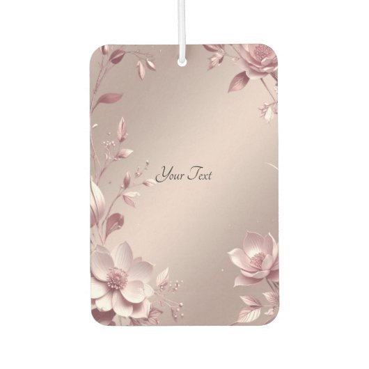 Désodorisant Pour Voiture Delicate Pink Floral Air Freshener (Devant)