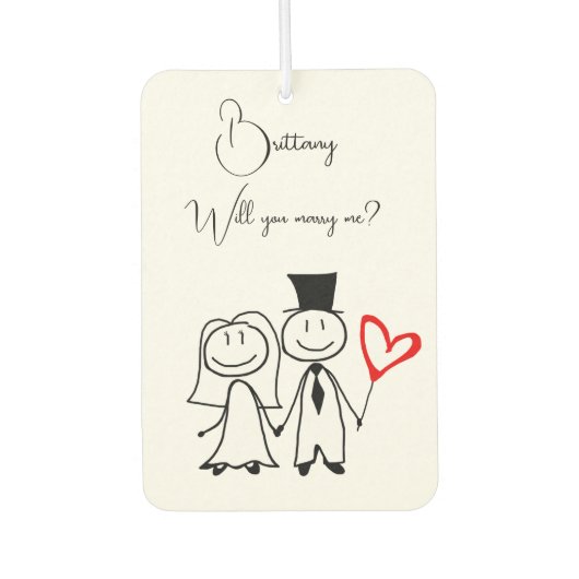 Désodorisant Pour Voiture Demande en mariage (Devant)