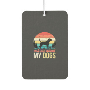 Désodorisant Pour Voiture Demande-moi à propos de mes chiens Rétro Sunset_1
