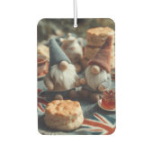 Désodorisant Pour Voiture Des Gnomes Patriotiques Appréciant Le Thé Anglais (Devant)