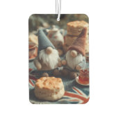 Désodorisant Pour Voiture Des Gnomes Patriotiques Appréciant Le Thé Anglais (Dos)
