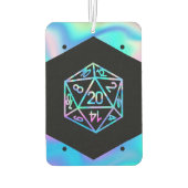 Désodorisant Pour Voiture Dés RPG | Holo Imaginaire Retro Tabletop PnP Gamer (Dos)